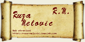 Ruža Melović vizit kartica